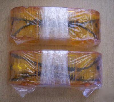 New whelen edge 9000 lightbar amber endcap pair w/alley 