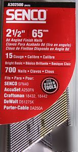 Senco 15G angled finish nails 2-1/2 - A302500