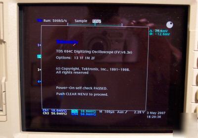 Tektronix TDS694C digital oscilloscope, 3GHZ, 4CH, opts