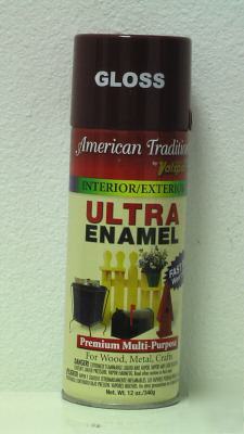 6 cans of american tradition ultra-enamel - brown gloss