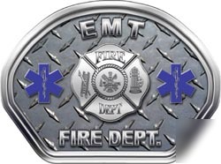 Fire helmet face decal 49 reflective emt dp