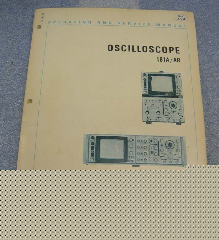 Hp 181A/ar oscilloscope operating & service manual