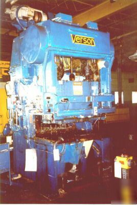 100 ton verson model# 100-GP2-48 double crank gap frame