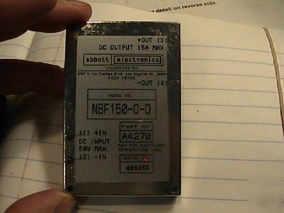 Abbott NBF150-c-d filter emi 50V dc in 50M ohm