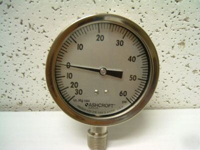 Ashcroft gauge 35 1009 sw 04L 30IMV & 60# ss <28F4