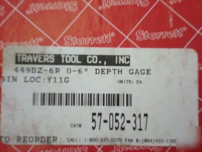 Starrett depth gage no.449BZ-6R