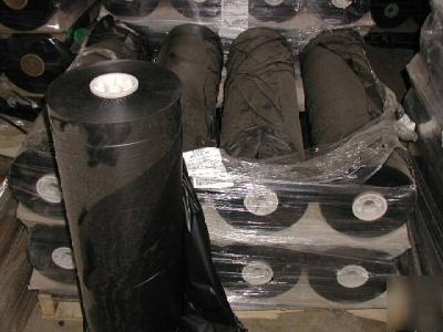 Plastic mulch film 4' black embossed 2400' 1.25M pliant