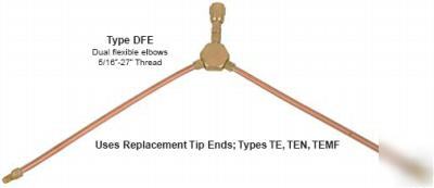 Victor 0323-0192 dual flexible elbow nozzle assbly dfe