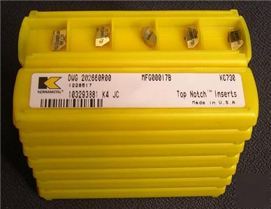 10 kennametal dwg 202660R00 KC730 ind. carbide inserts