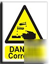 Danger corrosive sign-adh.vinyl-300X400MM(wa-072-am)