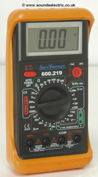 30 range digital multitester with temperature probe