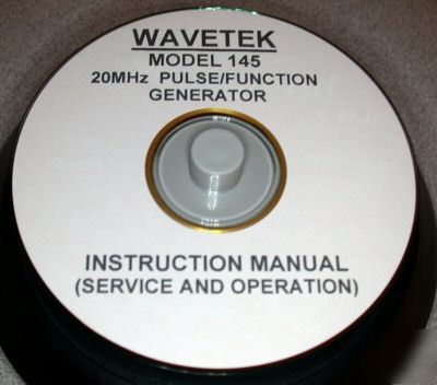 Wavetek 145 instruction manual (ops & service) 2 volume