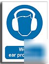 Wear ear protec. sign-adh.vinyl-200X250MM(ma-007-ae)