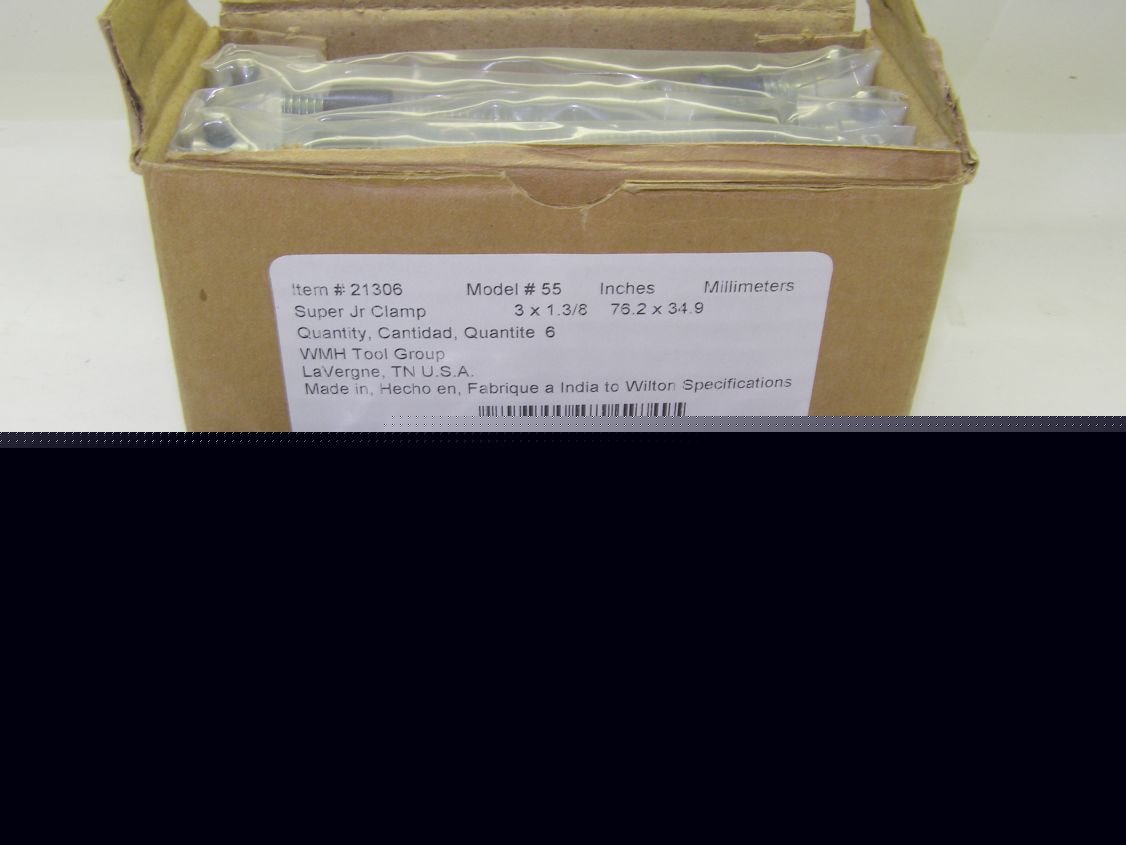 New case of six super jr. clamps. model 55. 3 x 1-3/8
