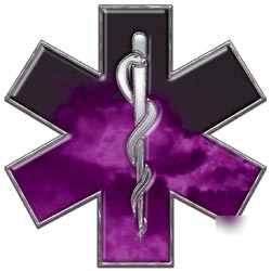 Emt ems mfr medic decal reflective 4