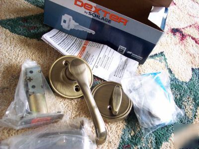 Dexter schlage brass inside handleset latch JH59 TOR609