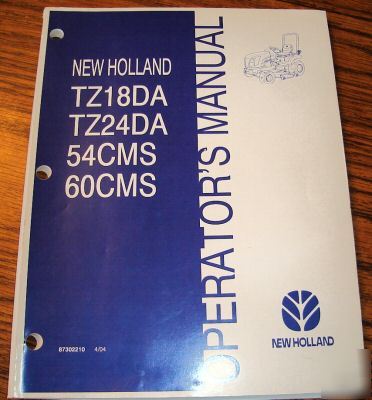 New holland TZ18DA TZ24DA lawn tractor operators manual