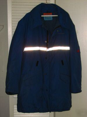 Royal blue nomex iiia heavy winter parka with hood xxl