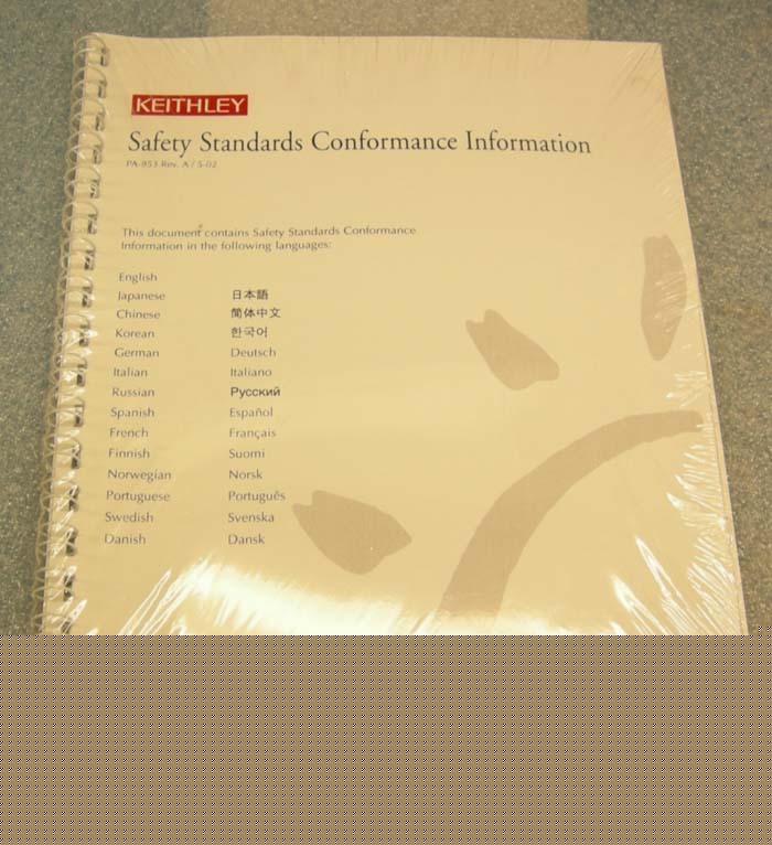 Keithley safety standards conformance info