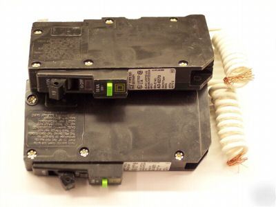 2 square d 15 amp arc-d-tect arc-fault circuit breakers