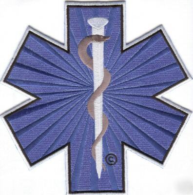 New brand emt/ems star of life back patch