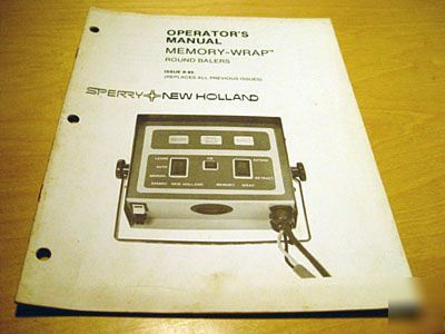 New holland 848 853 855 memory wrap operator's manual