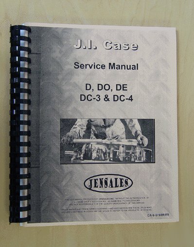 Case d service manual (ca-s-d series)