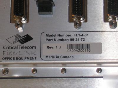 Critical telecom fiber link FL1-4-01 soldas is untested