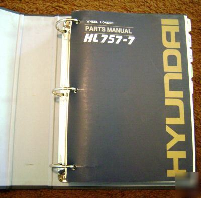 Hyundai HL757-7 wheel loader parts manual catalog