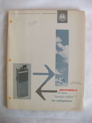 Motorola H21DCN-3114A handie talkie service manual