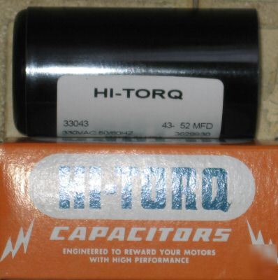 New 43 - 52 mfd x 330 vac start capacitor hvac - r 