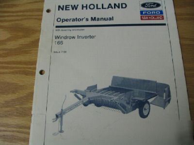 New holland 166 windrower inverter operators manual
