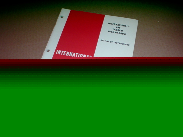 Ih international 496 disc harrow operator manual
