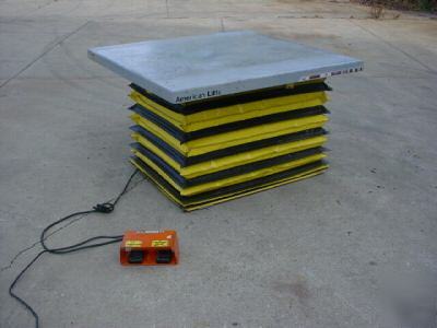 American lift -2200# hydraulic lift table 48X48 (used)