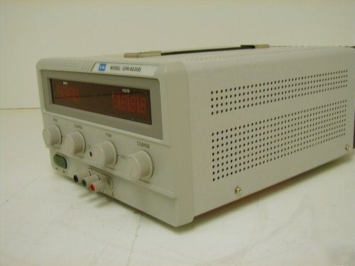 Gw dc power supply model; gpr-6030D 0-60V-0-3A