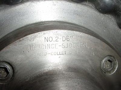 Sjogren / hardinge #2 / 2J lathe speed chuck D1-6 back