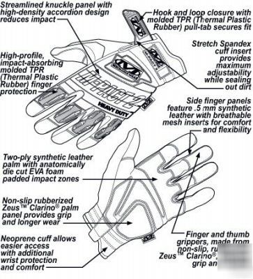 Mechanix m-pact 2 gloves red small