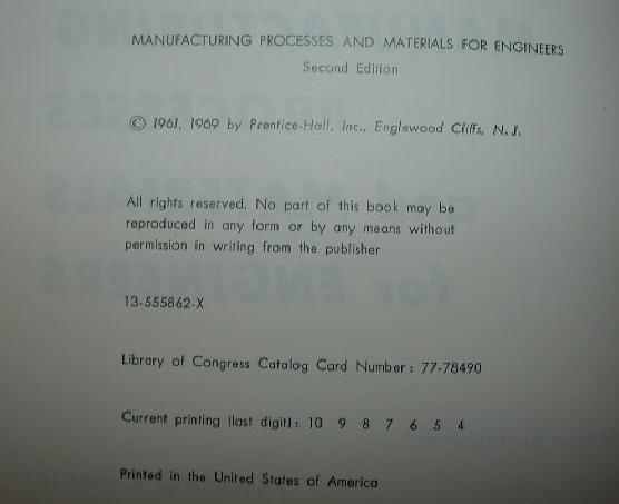 1969 manufacturing process materials engineers 860 pg