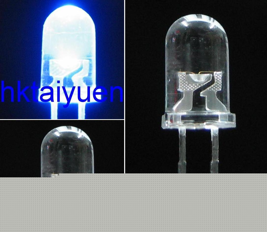 15X blue flash 5MM led 5000MCD bulb lamp free resistors