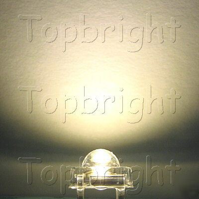 200 pcs 5MM 20000MCD super flux warm white led free r