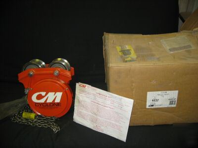 Cm cyclone series 648 hoist & low headroom trolly 