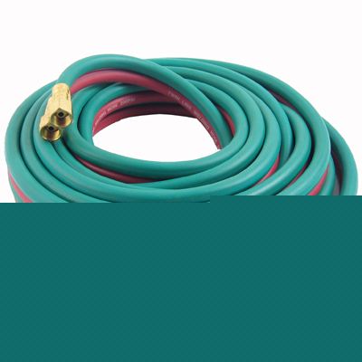 Welding hose 25'with brass coupler/shank.