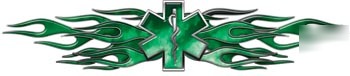 Flaming star of life decal reflective 12