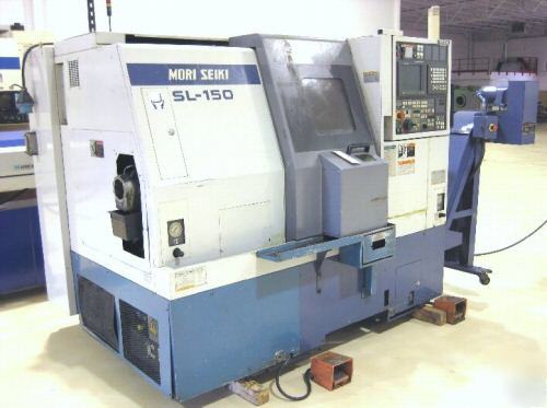 Mori seiki sl-150 smc cnc turning center lathe bar feed