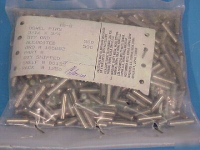 Stainless steel dowel pins 3/16