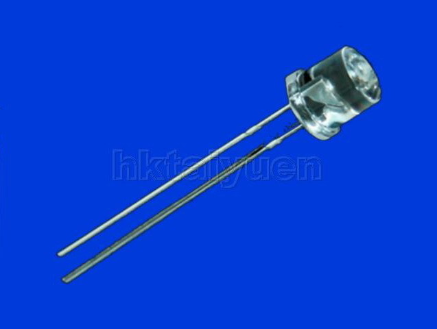 100X blue 5MM wide angle flat top led free resistors