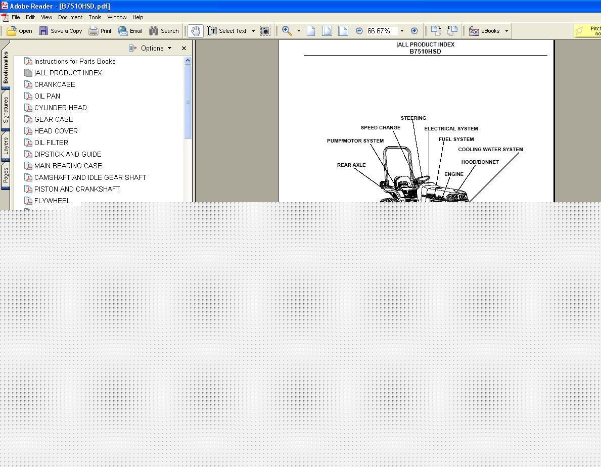 Kubota B7510HSD parts manual - we have other manuals