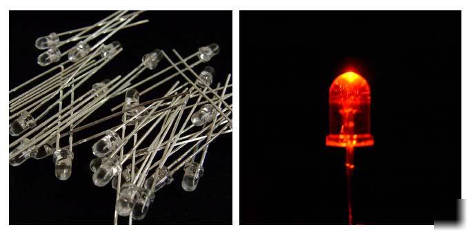 10 sets 3MM orange 12V ready 3000MCD led leds