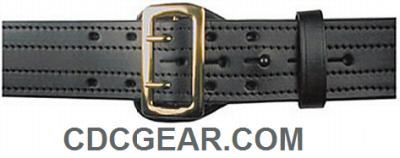 Boston leather sam browne belt- basketweave/brass 42