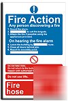 Fire hose instruc. sign-adh.vinyl-200X300MM(mu-036-af)